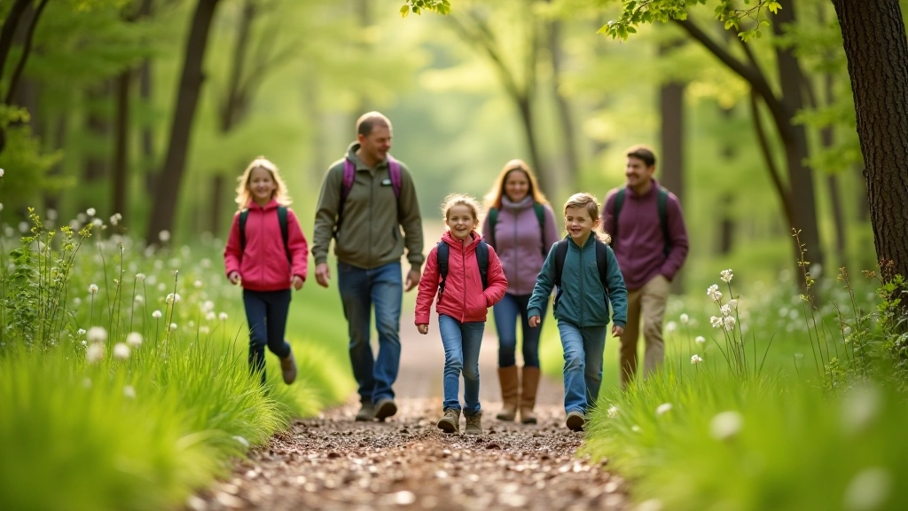 Group of friends hiking together