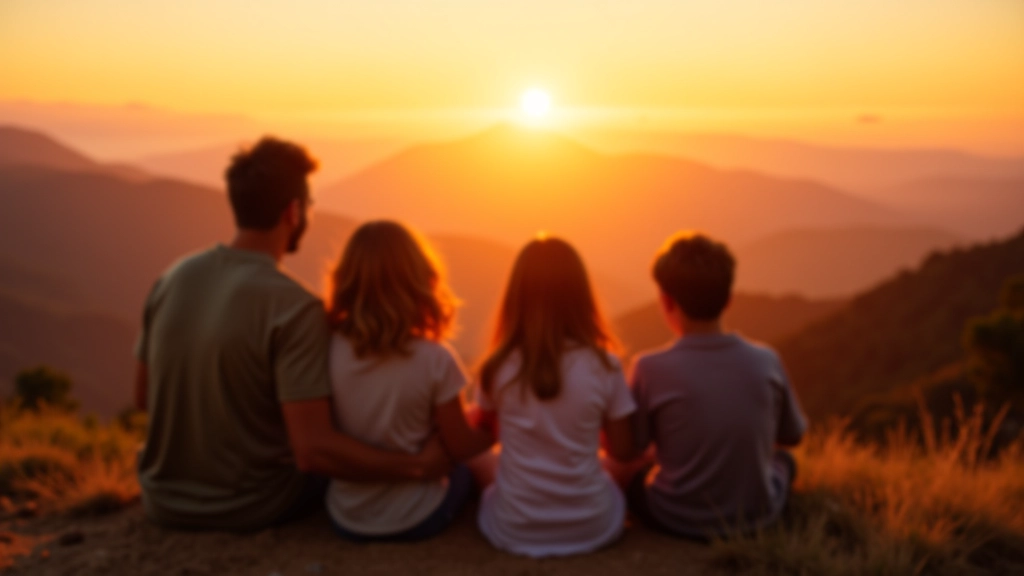 Family enjoying outdoor adventure together